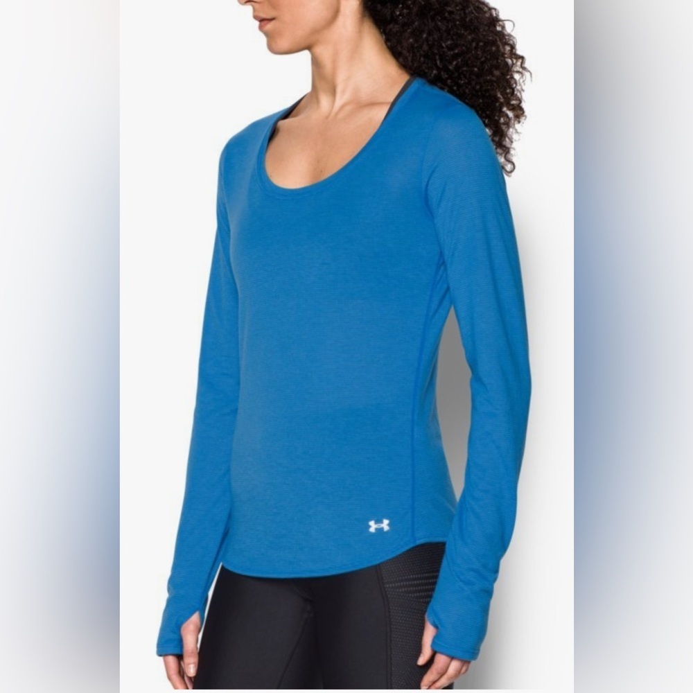 Under Armour Streaker Womens Long Sleeve Running Top No Size Tag Royal Blue